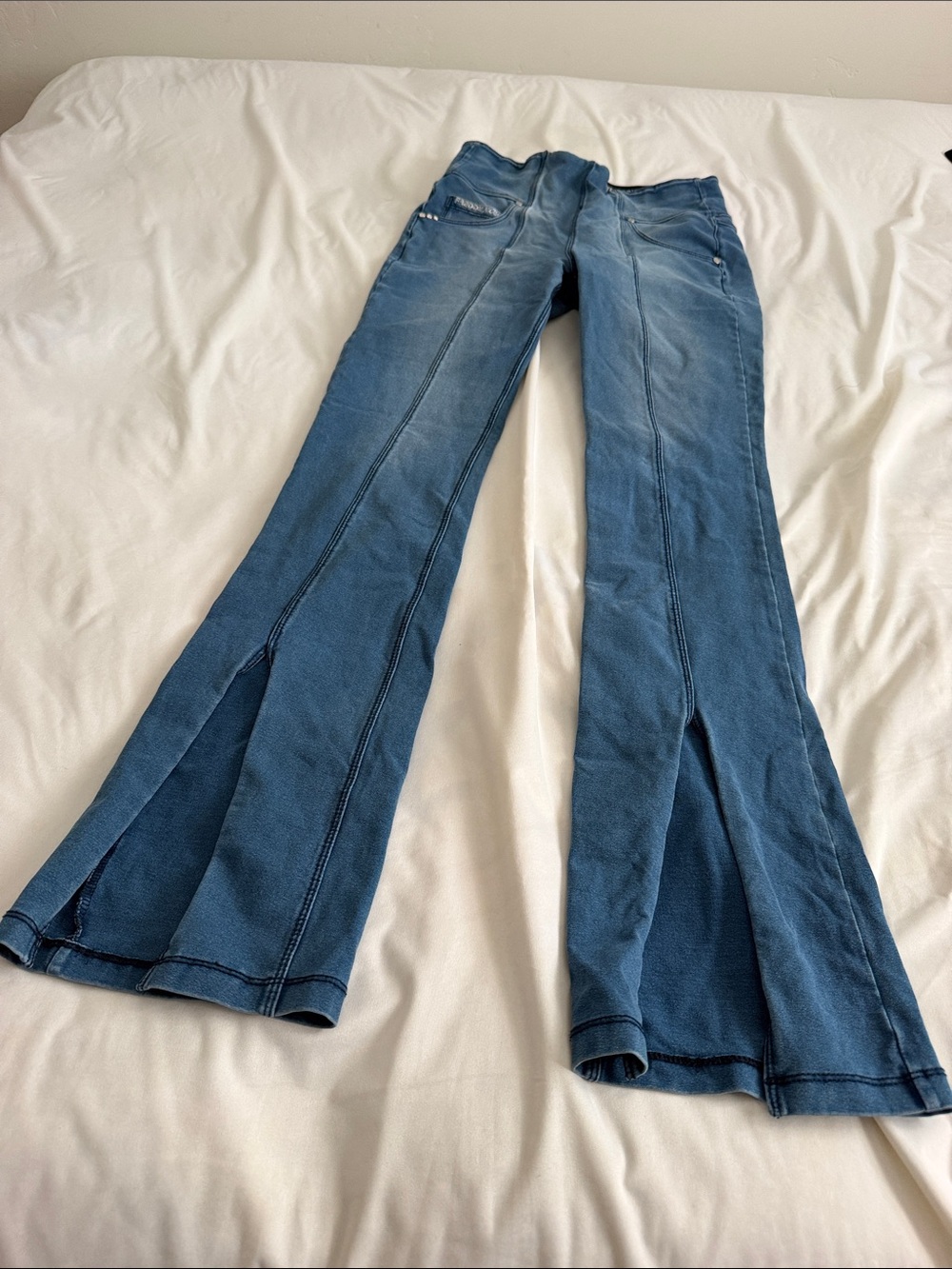 Freddy Blue Split-Hem Jeggings